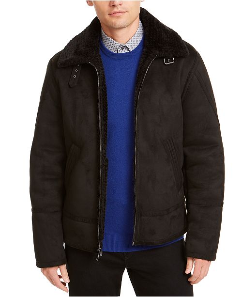 Calvin Klein Men S Faux Short Shearling Jacket Created For Macy S