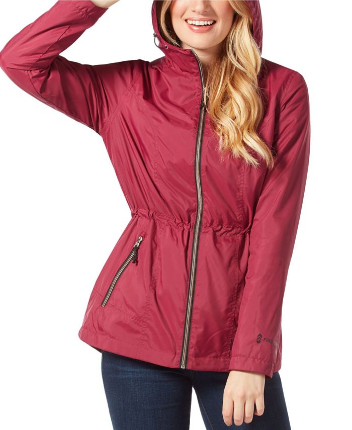 Free Country Girls' High Stretch Windshear Jacket | Water & Wind Resistant With Hood