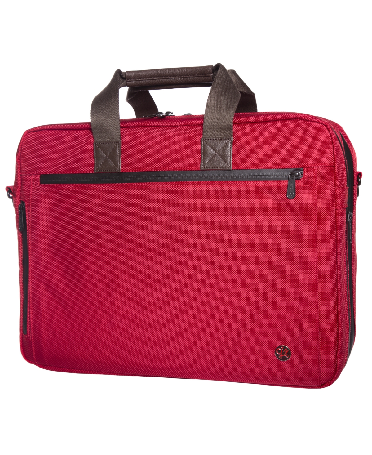 Lawrence Large Laptop Bag with Back Zipper - Red