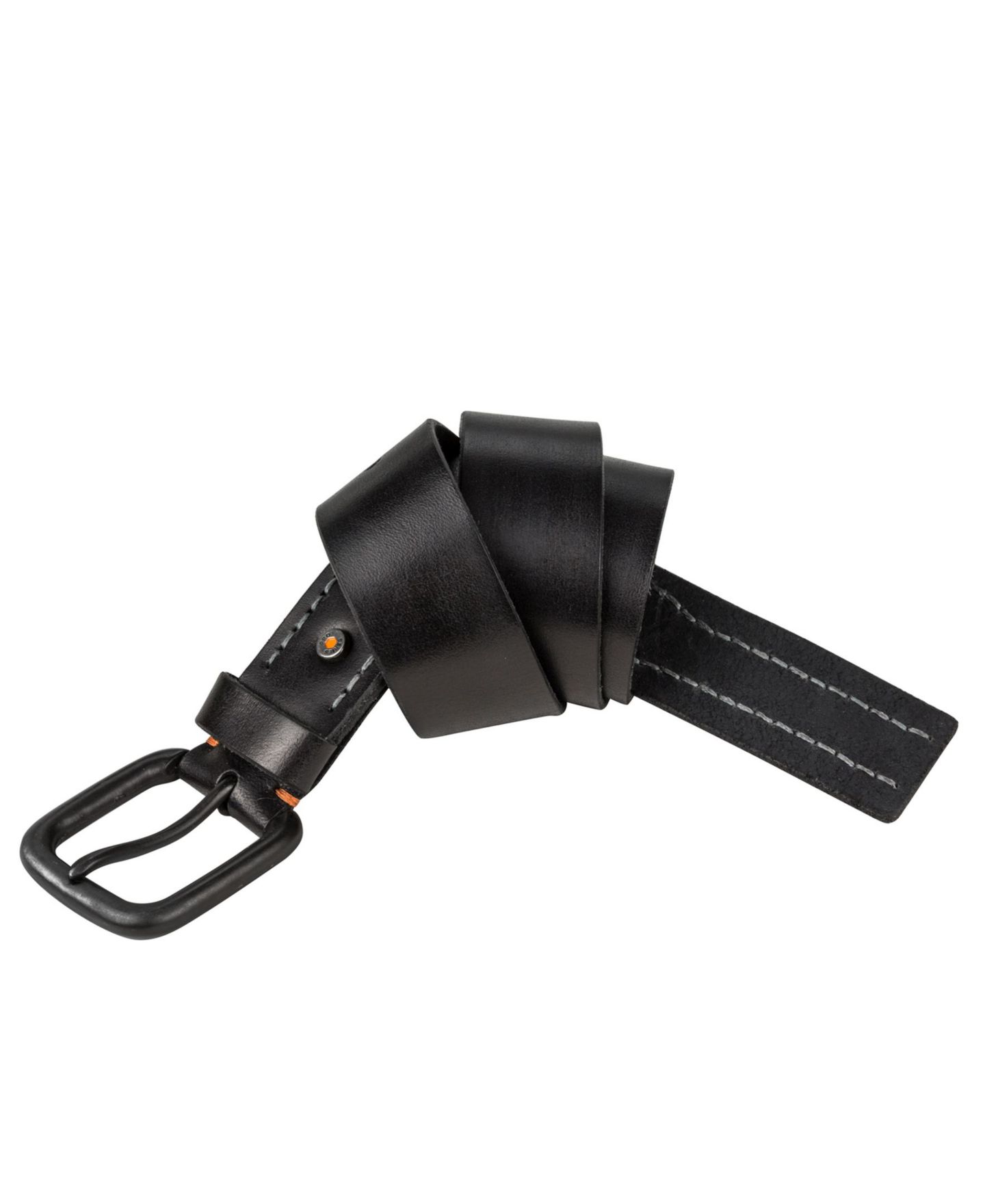 Мужской ремень Timberland 40mm Double Stitch Belt, цвет: Чёрный — фото 3