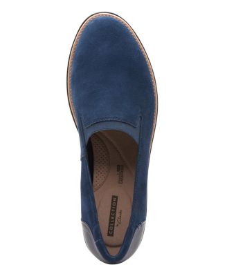 clarks sharon dolly suede wedge loafer