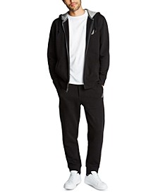 Men's Super Soft Fleece Full Zip Hoodie Sweatshirt and Jogger Pants