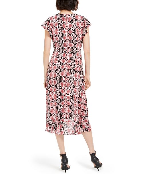 Adrianna Papell Snakeskin-Print Dress & Reviews - Dresses - Women - Macy's