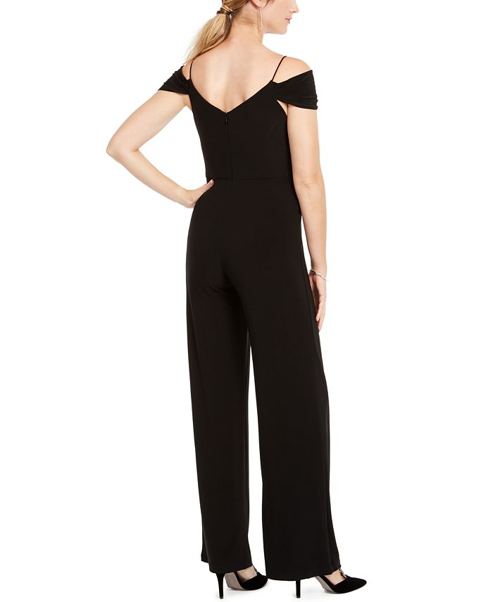 Adrianna Papell Shirred Wrap Jumpsuit - Macy's