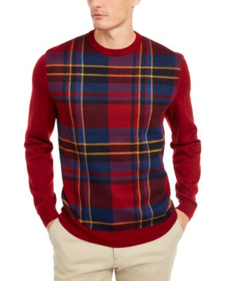 Club Room Men's Plaid Panel Merino Wool 