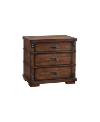Abbyson Living - Quincy 3 Drawer Vintage Nightstand, Quick Ship