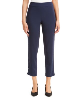 JM Collection Petite Side-Detail Skinny Ankle Pants, Created for Macy's ...