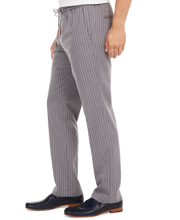 Tasso Elba Men's Pinstripe Drawstring Pants, Created for Macy's Macy's