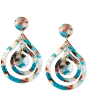 image of Zenzii Gold-Tone & Acetate Multi-Row Drop Earrings