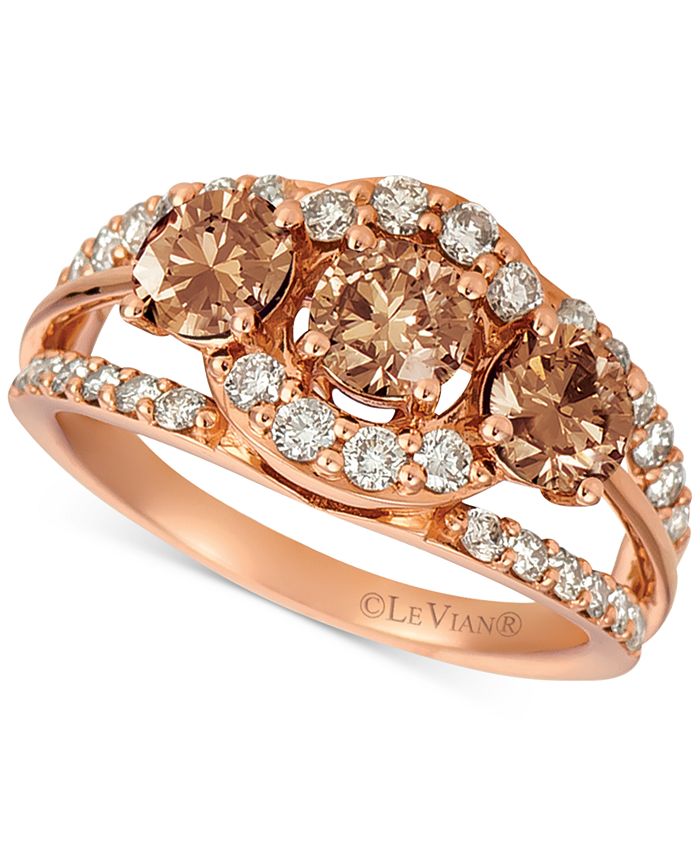 Le Vian Chocolate Diamond® & Nude Diamond™ (1-3/4 ct. .) Ring & Reviews  - Rings - Jewelry & Watches - Macy's