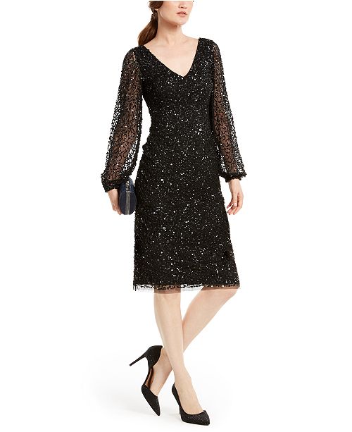 Adrianna Papell Sequin Cocktail Dress & Reviews Dresses Women Macy's