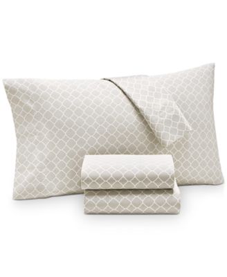 Printed Geo Twin 3-pc Sheet Set, 500 Thread Count, Created for Macy's 
