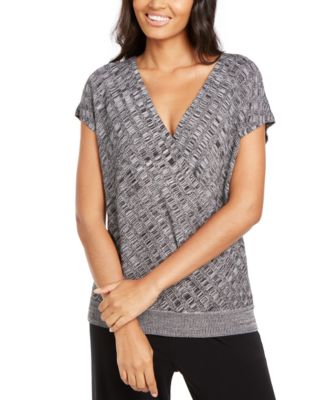 Alfani Petite Textured Surplice Sweater 