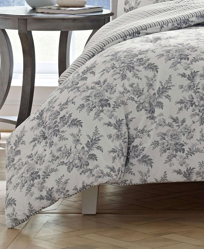Laura Ashley Annalise Floral Duvet Cover Set, King Macy's