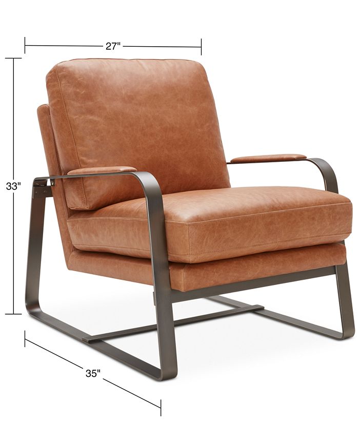 Furniture Jollene 27" Leather Accent Chair, Created for Macy's Macy's