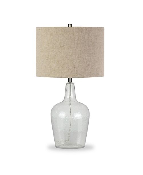 Hudson Canal Helix Fillable Table Lamp In Watermarked Glass