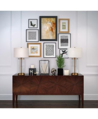 Rowan Table Lamp In Glass And Antique Brass