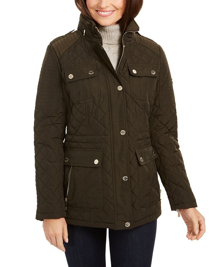 Michael michael kors hooded quilted anorak coat sale