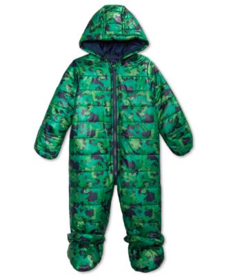 bunting and snowsuit