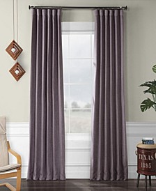 Exclusive Fabrics Furnishings Faux Linen Blackout Curtain 120" x 50" Curtain Panel