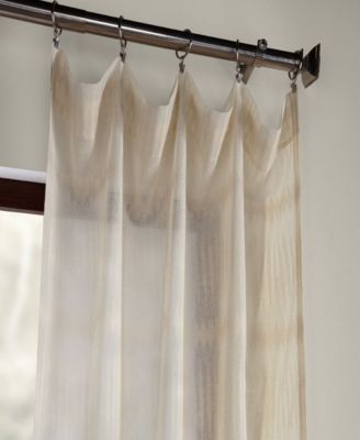 Polaris Geometric Patterned Faux Linen Sheer Curtain