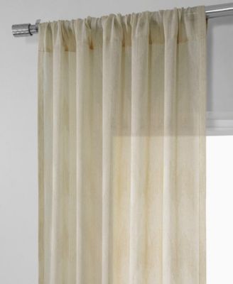 Sirius Striped Patterned Faux Linen Sheer Curtain