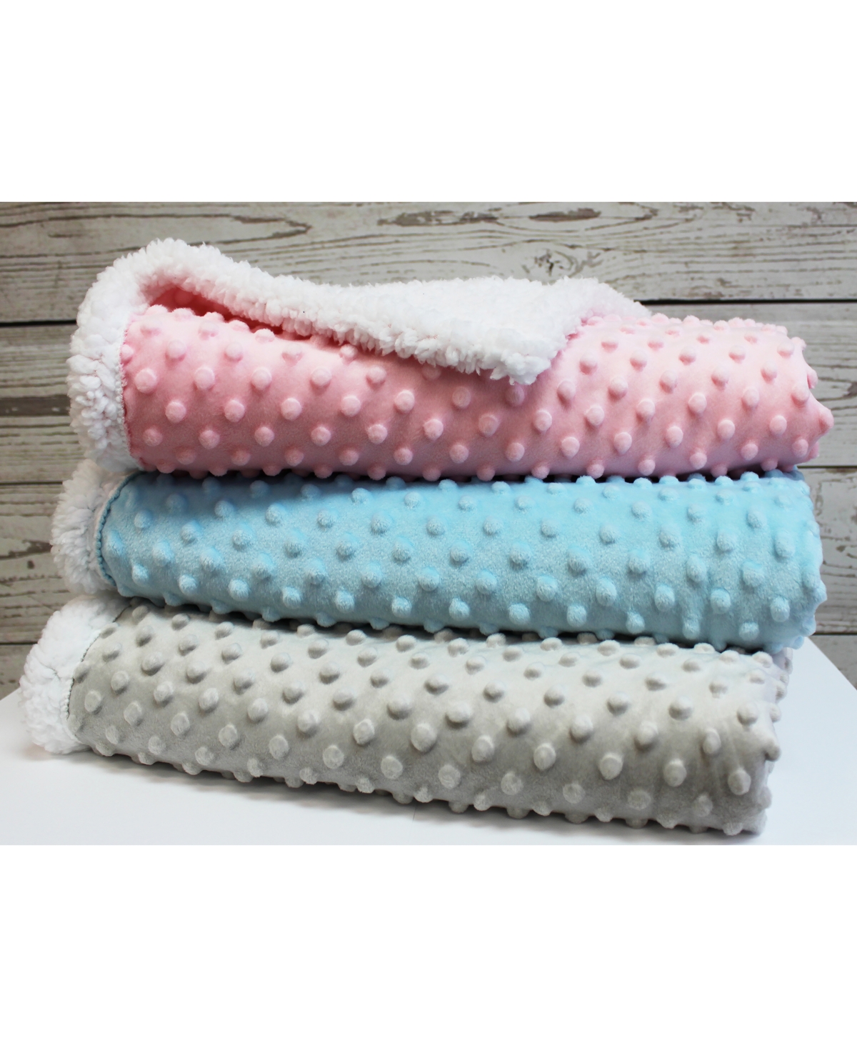 3 Stories Trading Baby Mode Signature Infant Popcorn Mink Sherpa Blanket