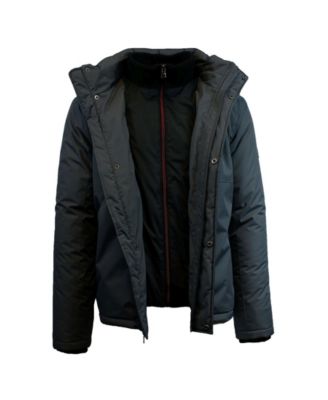 Spire By Galaxy Men's Heavyweight Presidential Tech Jacket with Detachable Hood