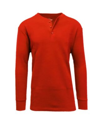 red henley shirt mens