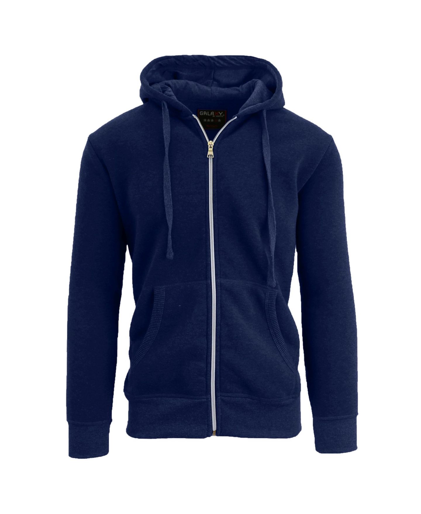 Мужское худи Galaxy By Harvic Full Zip Fleece Hooded, цвет: Чёрный — фото 5