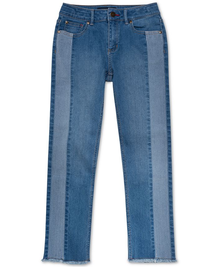 Lao Tilhører vokse op Tommy Hilfiger Big Girls Contrast Stripe Frayed Hem Jeans - Macy's