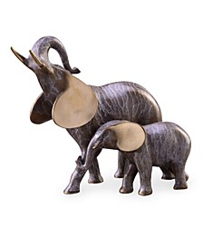 Home Elephant and Baby Sculpture
