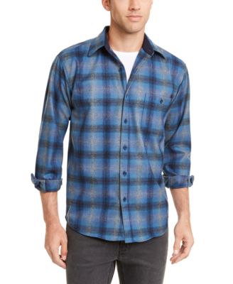 Pendleton - Men's Trail Plaid Wool Shirt with Suede Elbow Patches