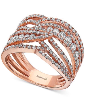 image of Effy Diamond Openwork Statement Ring (1-1/3 ct. t.w.) in 14k Rose Gold