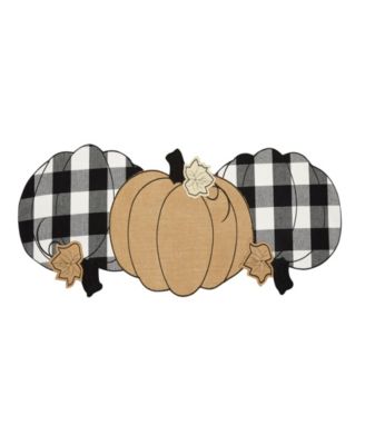 Elrene - Burlap and Check Pumpkin Centerpiece Runner