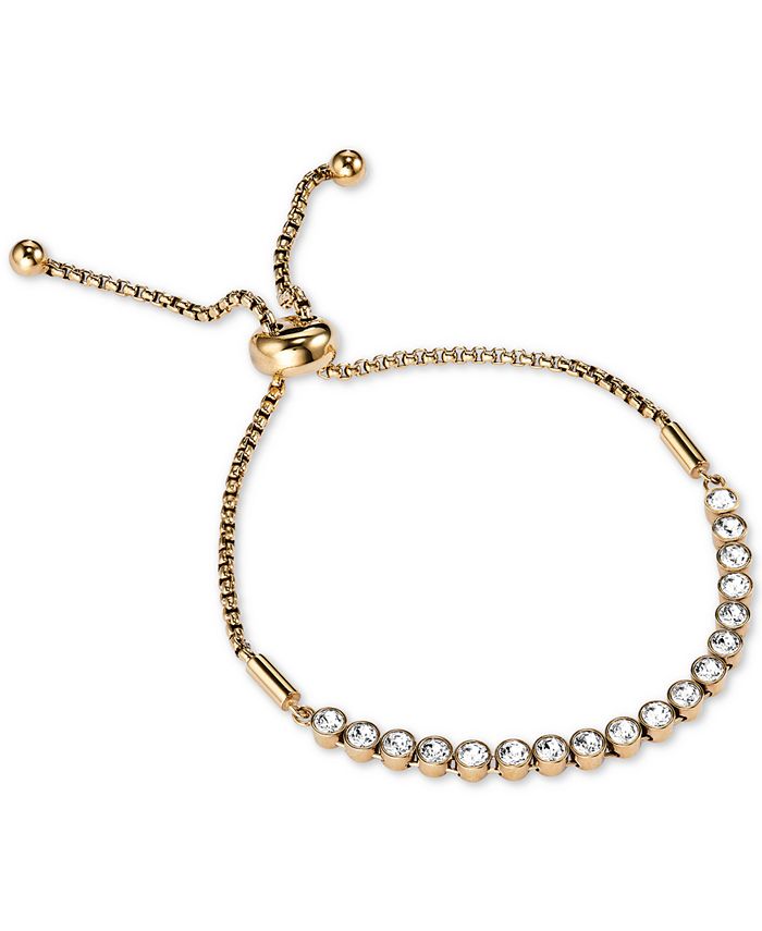 Bulova Women's Gold-Tone Stainless Steel Bracelet Watch 33mm Gift Set ...