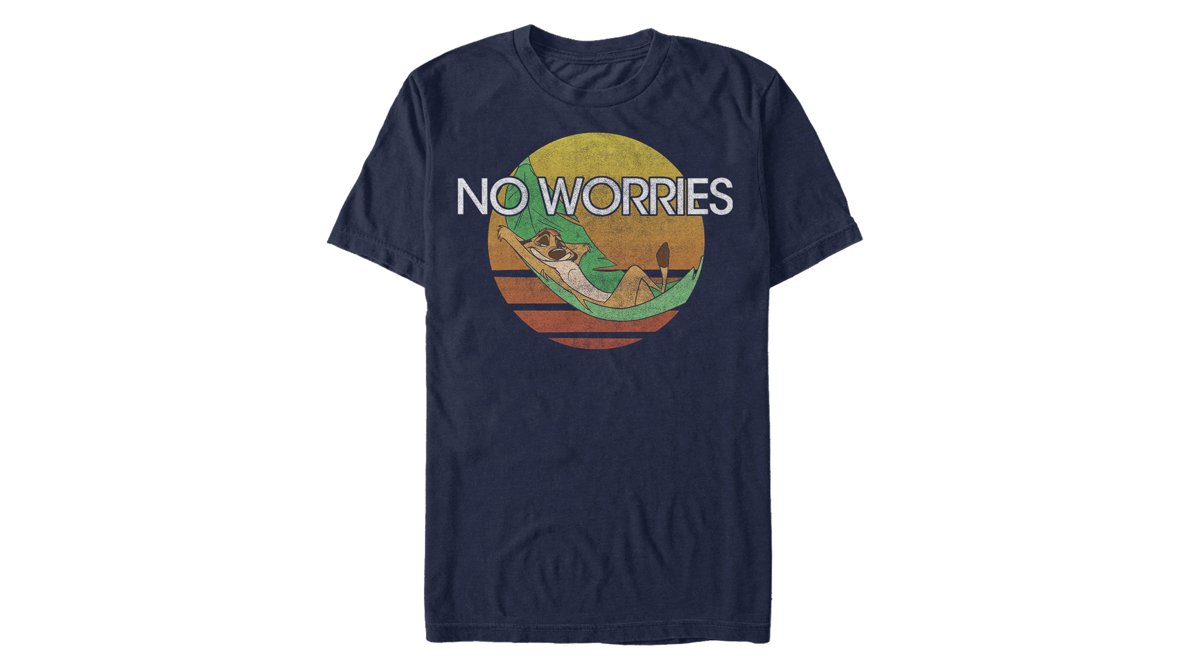 Disney Men's The Lion King Timon Chillin' No Worries Short Sleeve T-Shirt