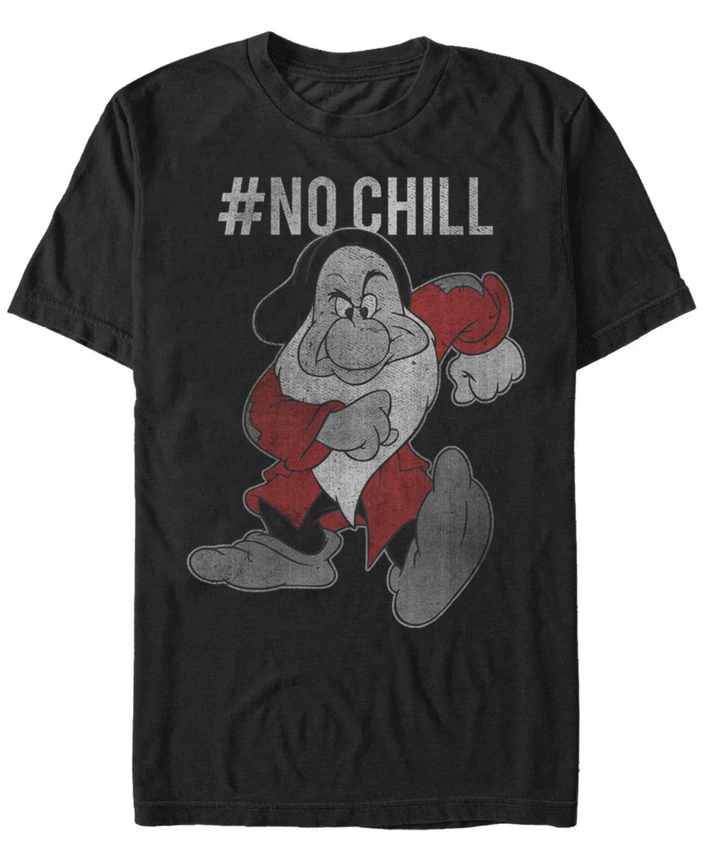 Мужская футболка Fifth Sun Disney Snow White Grumpy No Chill Vintage Short Sleeve, цвет: Чёрный — фото 1