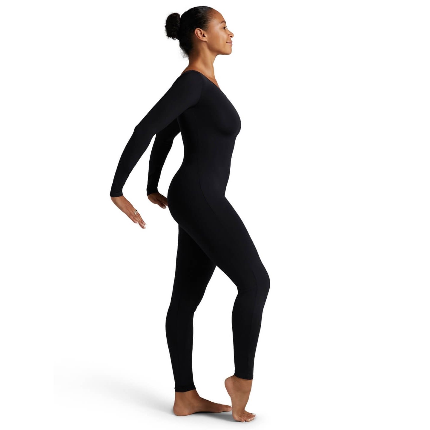 Женский комбинезон-юнитард Capezio с длинным рукавом, цвет: Чёрный — фото 2