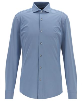 Hugo Boss BOSS Men's Jason Slim-Fit Italian Performance-Stretch Shirt ...