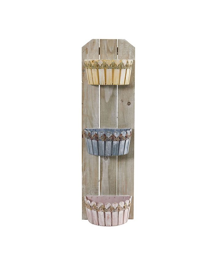 Nearly Natural - 35-In. Triple Wall Planter