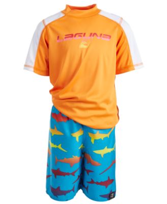 rash guard boy shorts swimsuit