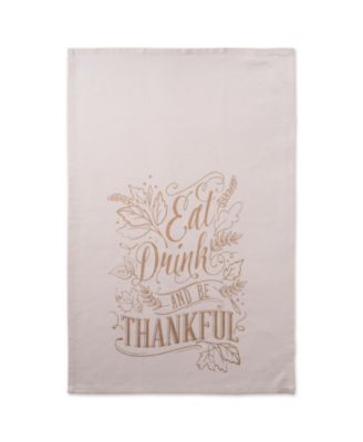 Assorted Check Fall Be Thankful Printed Dishtowel Set