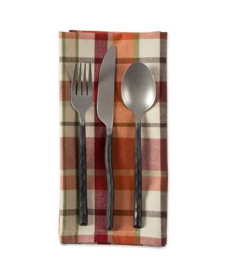 Pumpkin Spice Plaid Napkin, Set of 6