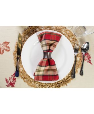 Pumpkin Spice Plaid Napkin, Set of 6