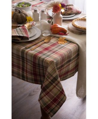 Give Thanks Plaid Tablecloth