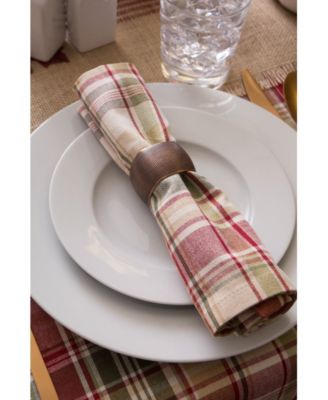 Give Thanks Plaid Napkin, Set of 6