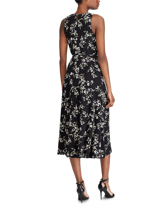 Lauren Ralph Lauren Floral-Print Sleeveless Jersey Midi Dress - Macy's