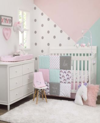 unicorn crib bedding set