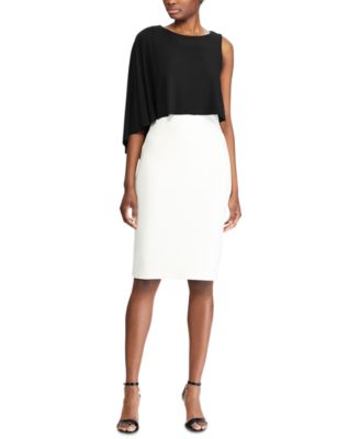 Lauren Ralph Lauren - Cape-Overlay Jersey Dress